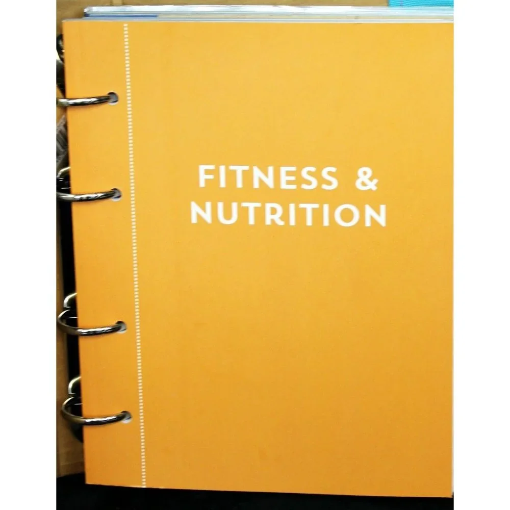 Recollections Fitness and Nutrition Planner Rainbow Colored 4 Ring Calendar Note